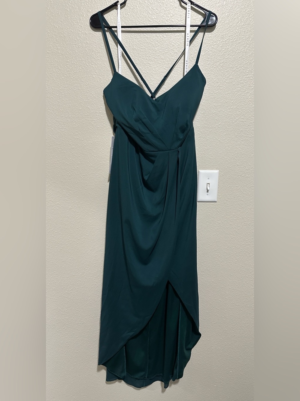 Azazie Deep Teal Stretch Chiffon Dress